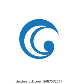 Water wave icon vector illustration design logo