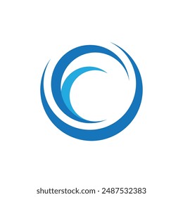 Water wave icon vector illustration design logo