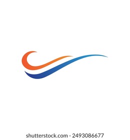 Wasser-Welle-Symbol Vektorillustration Design-Logo