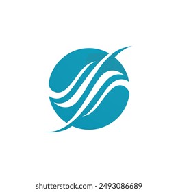 Wasser-Welle-Symbol Vektorillustration Design-Logo
