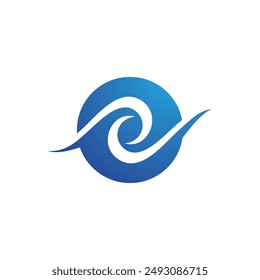 Wasser-Welle-Symbol Vektorillustration Design-Logo