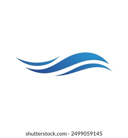 Water wave icon vector illustration design logo