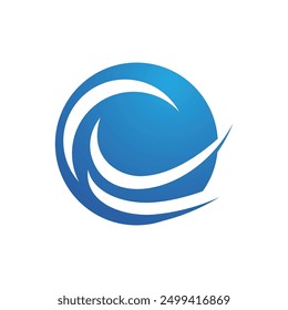 Logotipo de diseño de Ilustración vectorial de icono de onda de agua