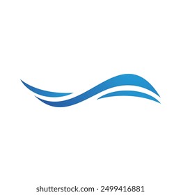 Logotipo de diseño de Ilustración vectorial de icono de onda de agua