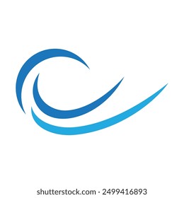 Water wave icon vector illustration design logo
