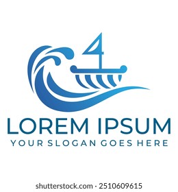 Water wave icon vector illustration design logo