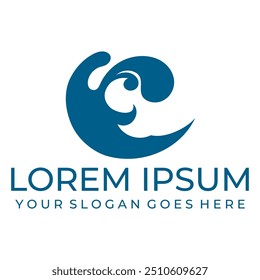 Water wave icon vector illustration design logo