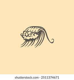 Ícone de onda de água vetor ilustração design logotipo