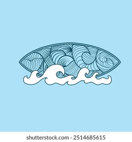 Wasserwelle Symbol, Vektorgrafik-Design-Logo