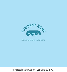 Logotipo de diseño de Ilustración vectorial de icono de onda de agua