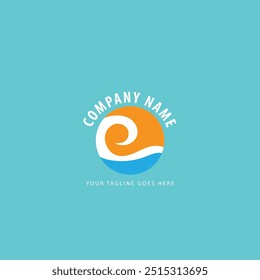 Water wave icon vector illustration design logo