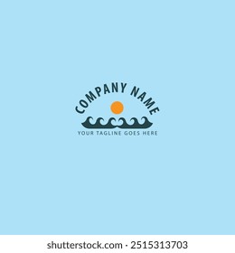 Water wave icon vector illustration design logo