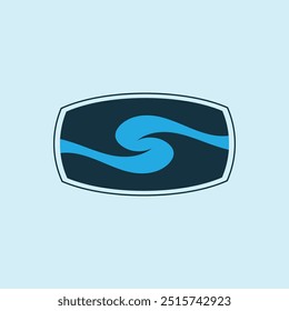 Water wave icon vector illustration design logo