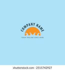 Water wave icon vector illustration design logo