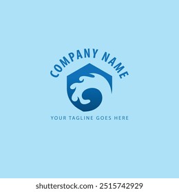 Water wave icon vector illustration design logo