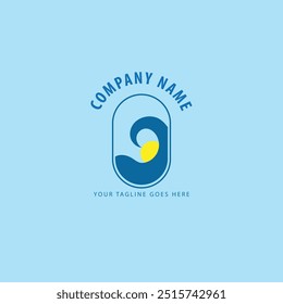 Wasserwelle Symbol, Vektorgrafik-Design-Logo