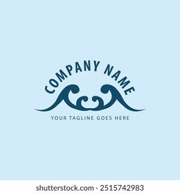Water wave icon vector illustration design logo