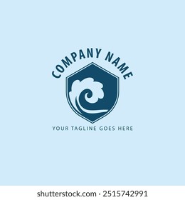 Ícone de onda de água vetor ilustração design logotipo