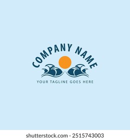 Water wave icon vector illustration design logo
