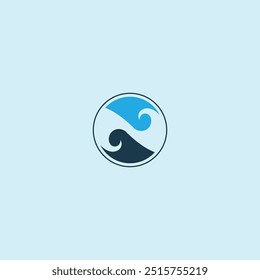 Ícone de onda de água vetor ilustração design logotipo