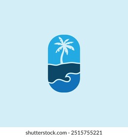 Water wave icon vector illustration design logo