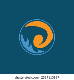 Logotipo de diseño de Ilustración vectorial de icono de onda de agua