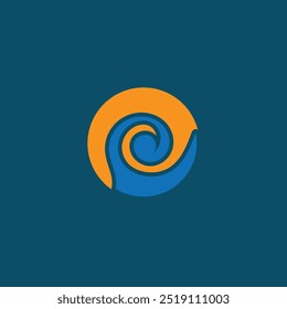 Ícone de onda de água vetor ilustração design logotipo