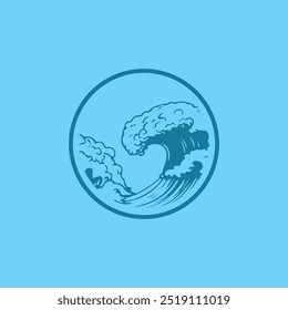 Wasserwelle Symbol, Vektorgrafik-Design-Logo