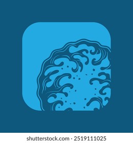 Water wave icon vector illustration design logo