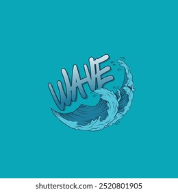 Water wave icon vector illustration design logo