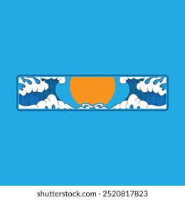Water wave icon vector illustration design logo