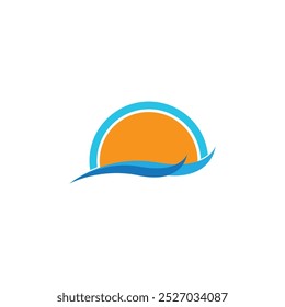 Water wave icon vector illustration design logo

