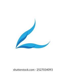 Logotipo de diseño de Ilustración vectorial de icono de onda de agua
