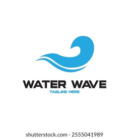 Water wave icon vector illustration design logo