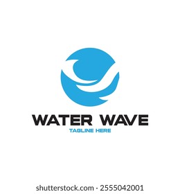 Water wave icon vector illustration design logo