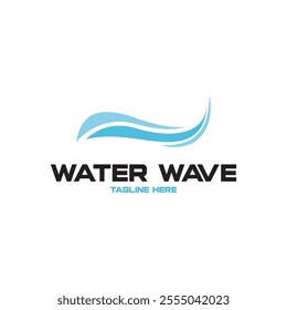 Water wave icon vector illustration design logo