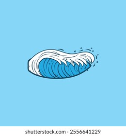 Water wave icon vector illustration design logo