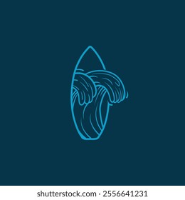 Water wave icon vector illustration design logo