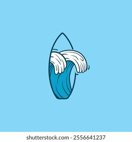Water wave icon vector illustration design logo