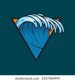 Water wave icon vector illustration design logo