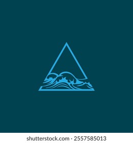 Water wave icon vector illustration design logo