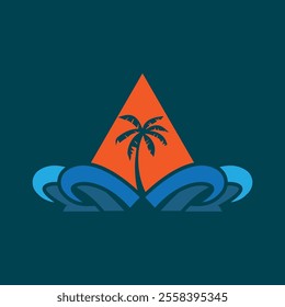 Water wave icon vector illustration design logo