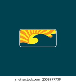 Water wave icon vector illustration design logo