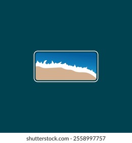 Water wave icon vector illustration design logo