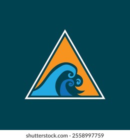 Water wave icon vector illustration design logo