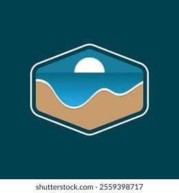 Water wave icon vector illustration design logo