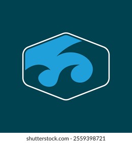 Water wave icon vector illustration design logo