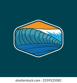 Water wave icon vector illustration design logo