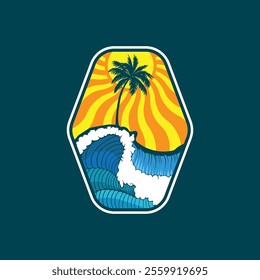 Water wave icon vector illustration design logo