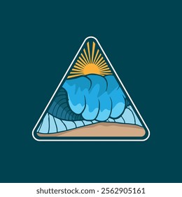 Water wave icon vector illustration design logo